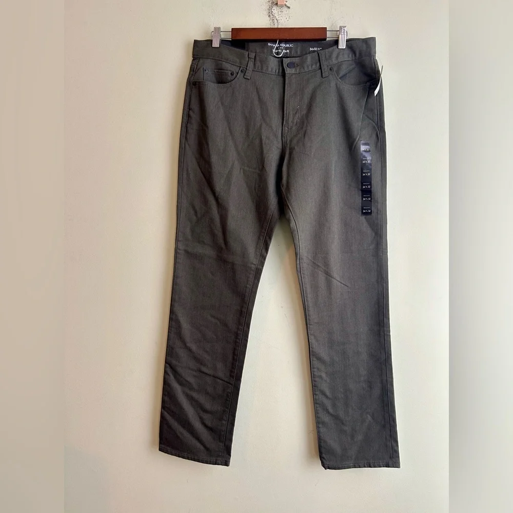 NWT Banana Republic Travel Jeans Olive Heather